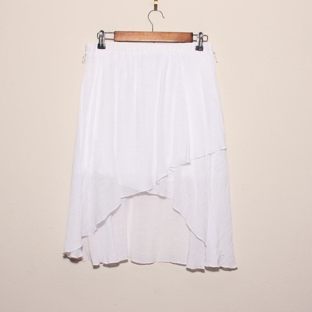 Vintage A. Byer High Low White Skirt Size Large